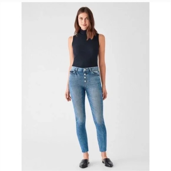 Nwt DL1961 Farrow Ankle High-Rise Instasculpt Skinny Leg Size 26 - Picture 1 of 7